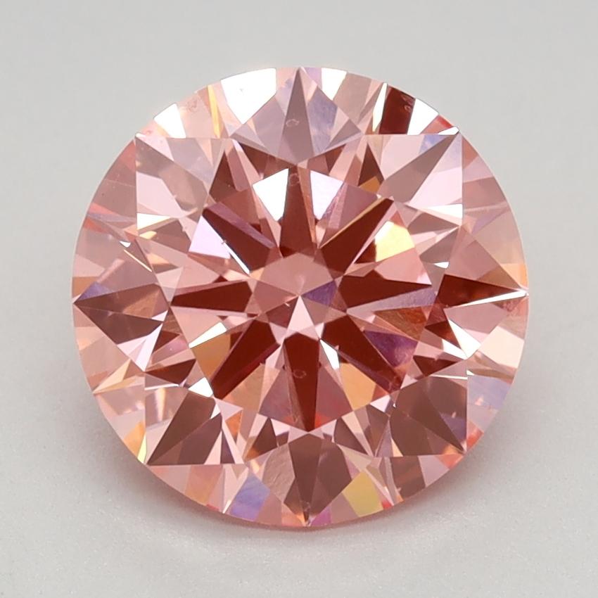 2.16 Ct. Fancy Vivid Pink Round Lab Grown Diamond