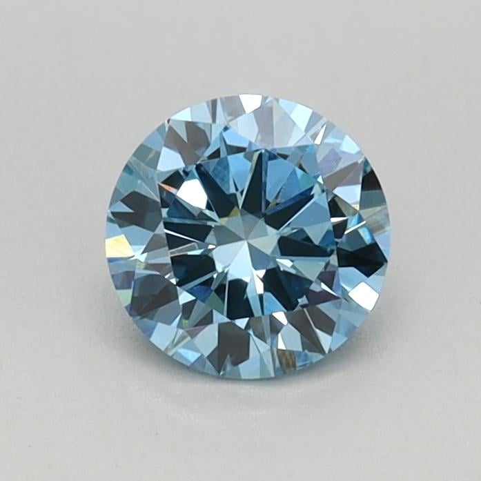 0.42 Ct. Fancy Vivid Blue Round Lab Grown Diamond