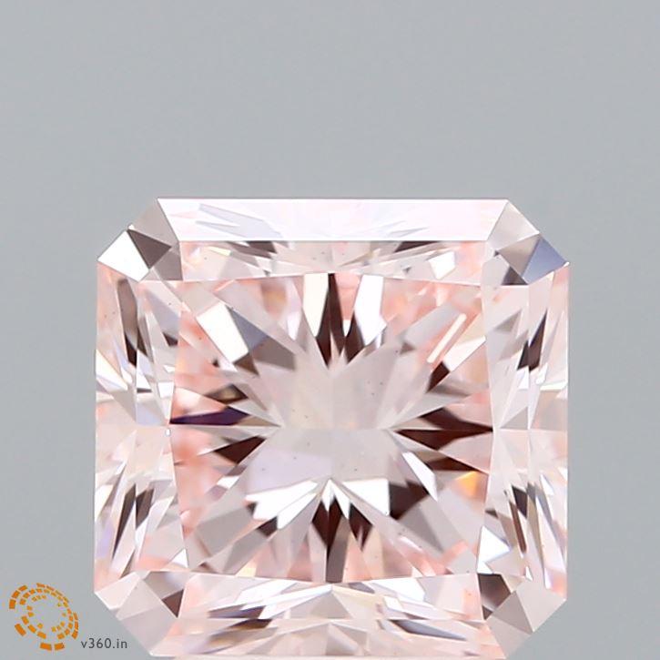 3.03 Ct. Fancy Pink Radiant Lab Grown Diamond