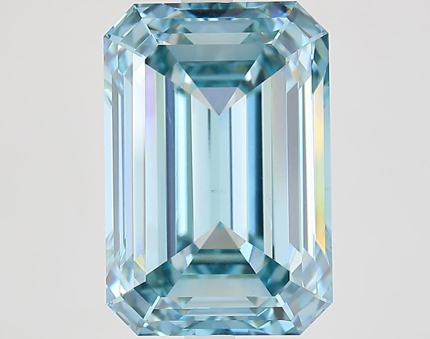 7.68 Ct. Fancy Intense Blue Emerald Lab Grown Diamond