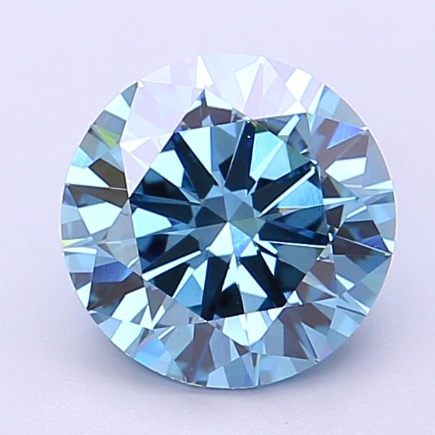 2.02 Ct. Fancy Vivid Blue Round Lab Grown Diamond