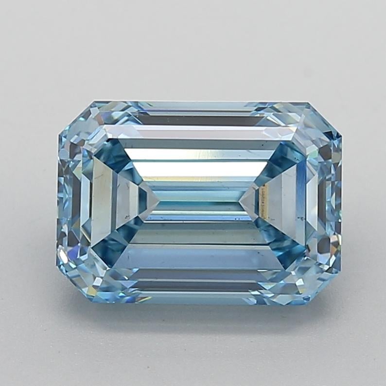 4.61 Ct. Fancy Intense Blue Emerald Lab Grown Diamond