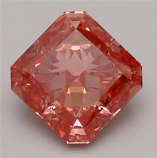 2.91 Ct. Fancy Vivid Pink Radiant Lab Grown Diamond
