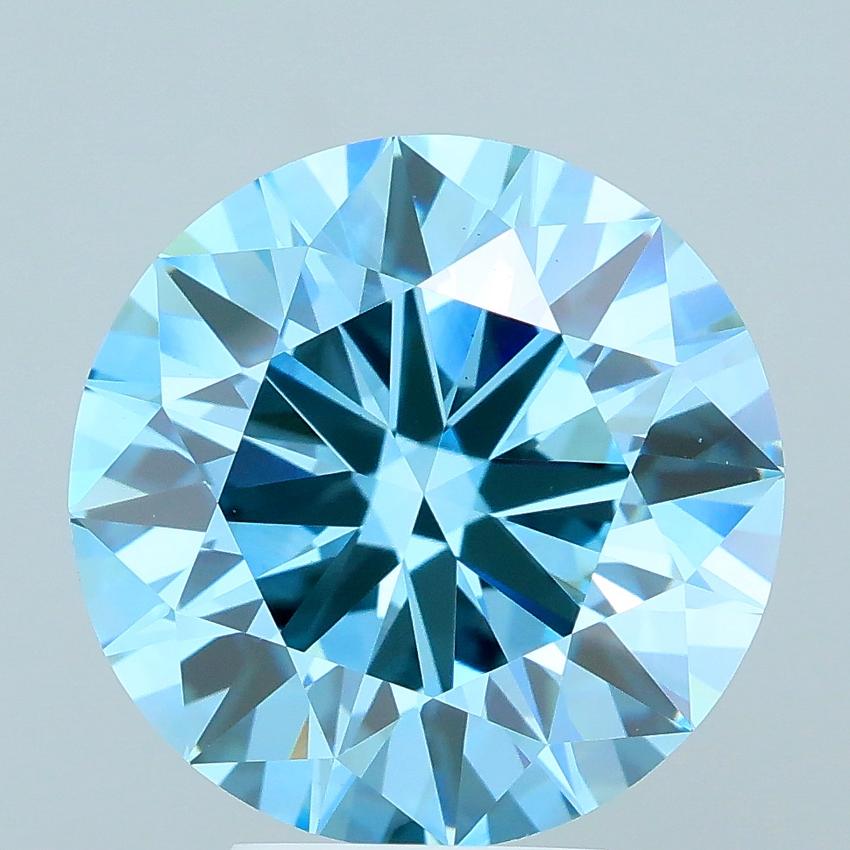 5.01 Ct. Fancy Vivid Blue Round Lab Grown Diamond