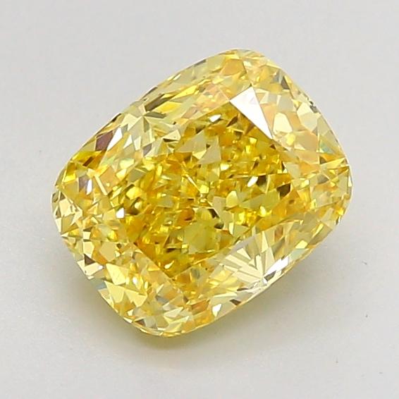 2.07 Ct. Fancy Vivid None Yellow Cushion Lab Grown Diamond