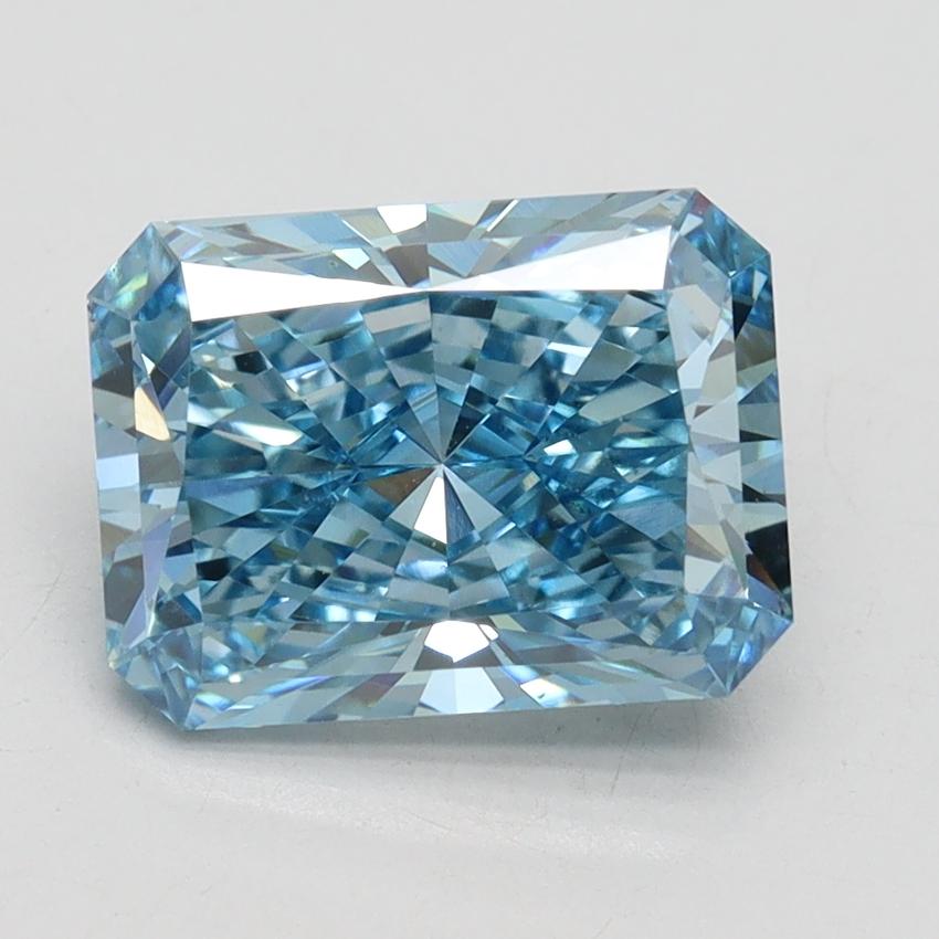 2.89 Ct. Fancy Vivid Blue Radiant Lab Grown Diamond
