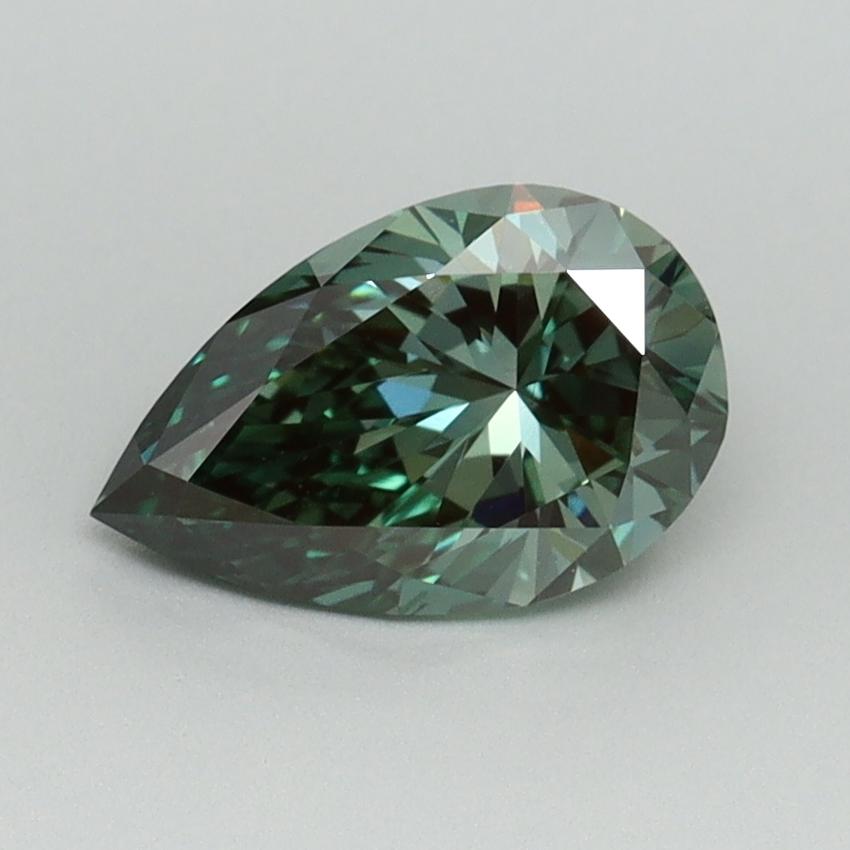 1.06 Ct. Fancy Vivid Green Pear Lab Grown Diamond