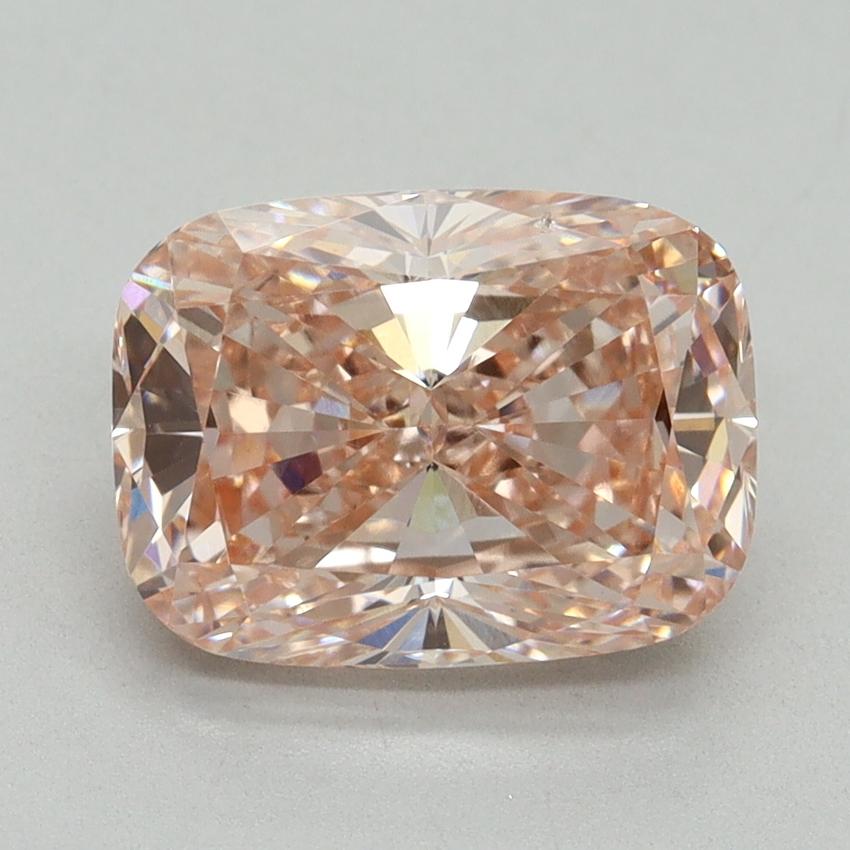 3.16 Ct. Fancy Intense Pink Cushion Lab Grown Diamond