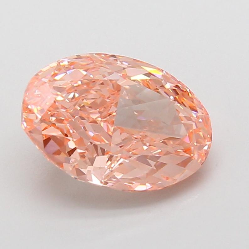 3.03 Ct. Fancy Vivid Pink Oval Lab Grown Diamond