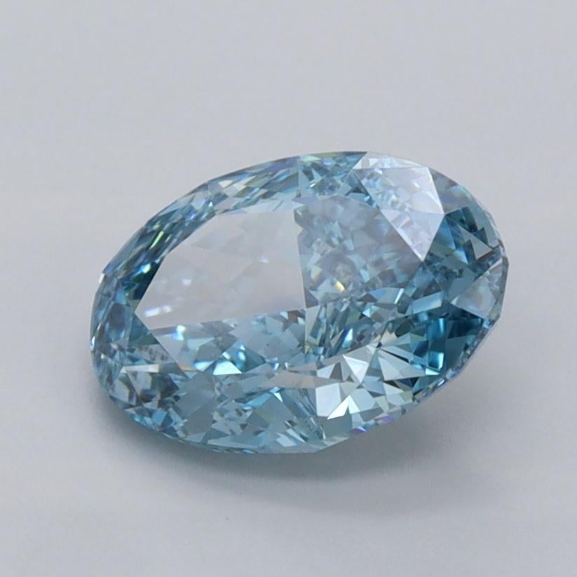 1.52 Ct. Fancy Vivid  Blue Oval Lab Grown Diamond