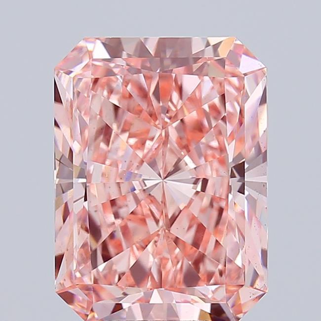 9.07 Ct. Fancy Vivid  Pink Radiant Lab Grown Diamond