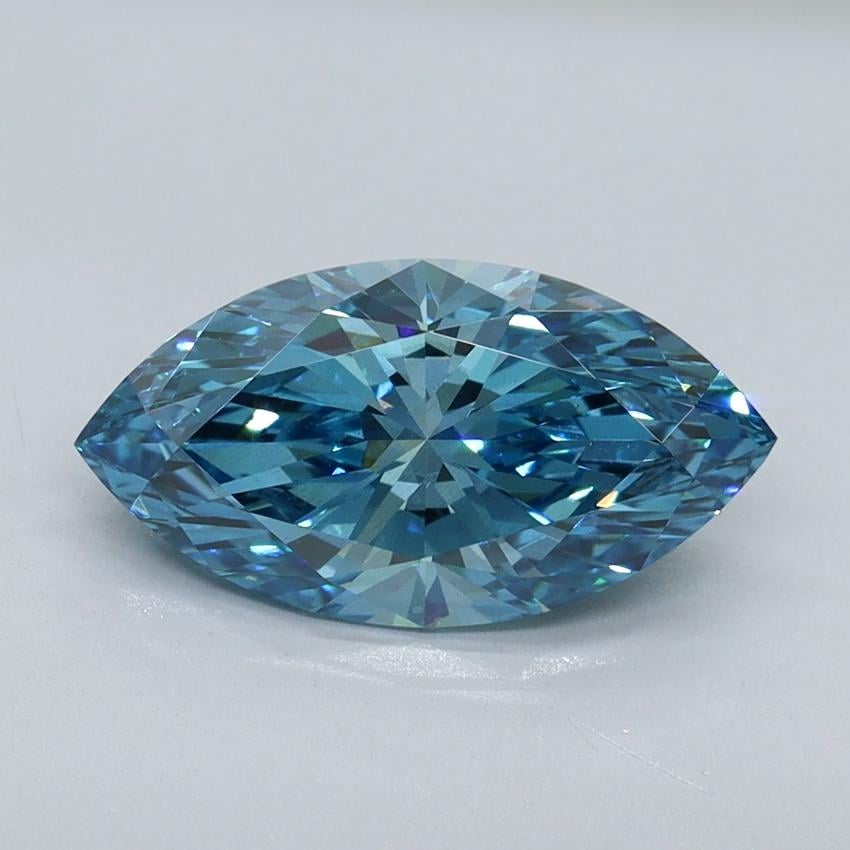 1.75 Ct. Fancy Vivid Blue Marquise Lab Grown Diamond