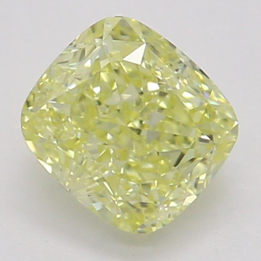 0.53 Ct. Fancy Intense Yellow Cushion Diamond