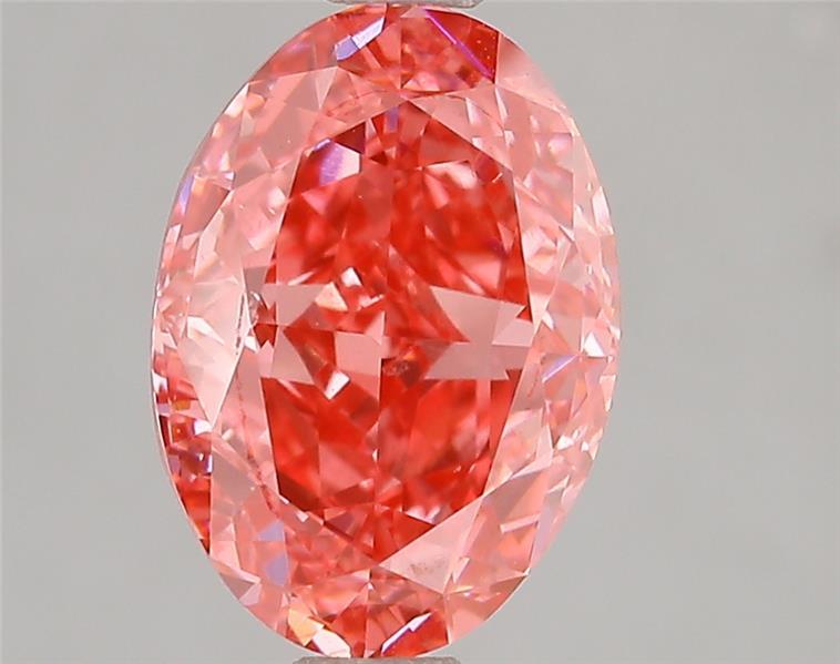 3.01 Ct. Fancy Vivid Pink Oval Lab Grown Diamond