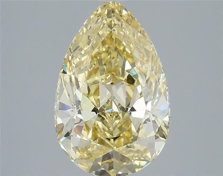 3.09 Ct. Fancy Intense Yellow Pear Lab Grown Diamond