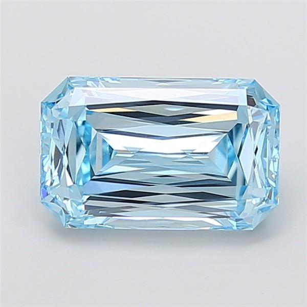 4.27 Ct. Fancy Vivid Blue Radiant Lab Grown Diamond