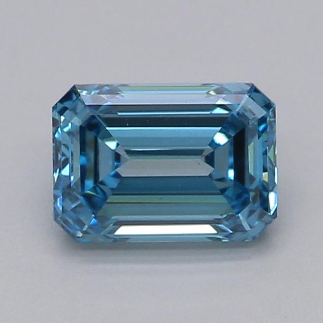 0.57 Ct. Fancy Vivid Blue Emerald Lab Grown Diamond