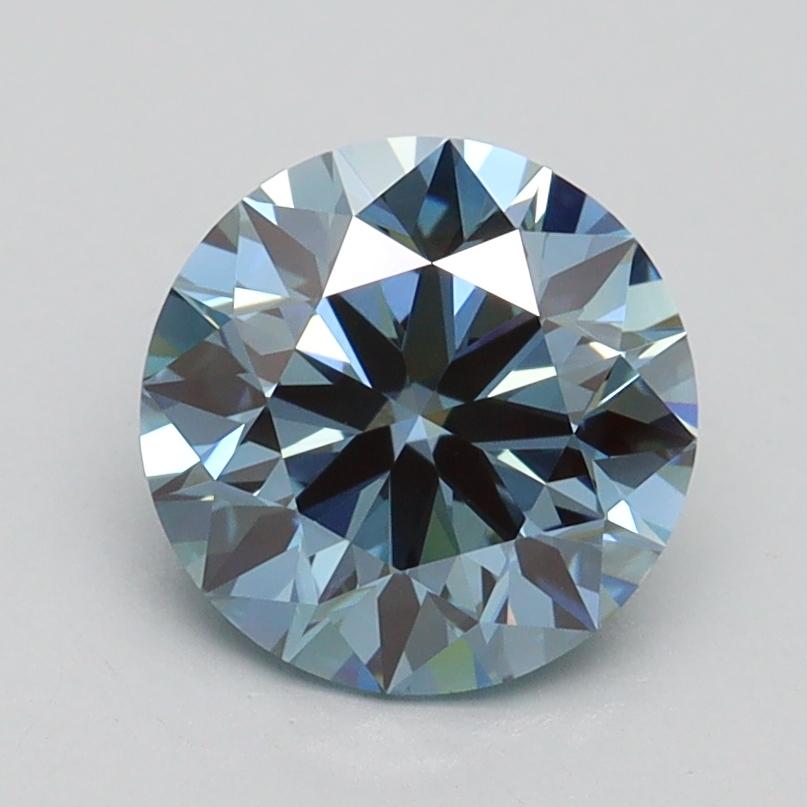1.59 Ct. Fancy Vivid Blue Round Lab Grown Diamond