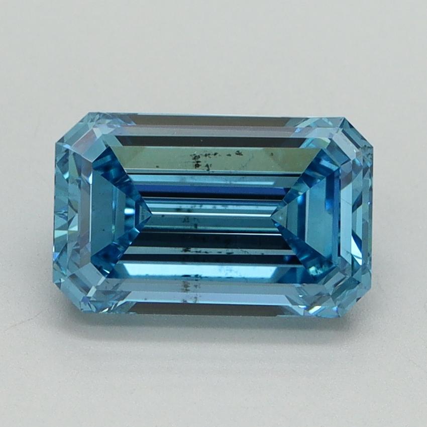 2.01 Ct. Fancy Vivid Blue Emerald Lab Grown Diamond