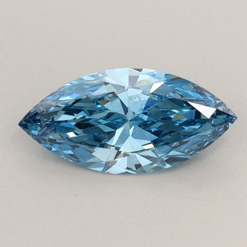 0.57 Ct. Fancy Vivid Blue Marquise Lab Grown Diamond