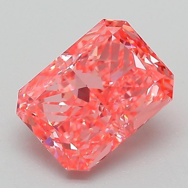 2.19 Ct. Fancy Vivid Pink Radiant Lab Grown Diamond