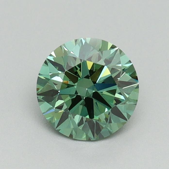 0.71 Ct. Fancy Vivid Green Round Lab Grown Diamond