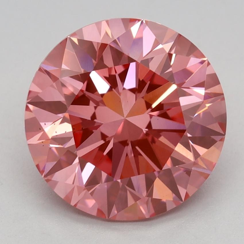 3.03 Ct. Fancy Vivid Pink Round Lab Grown Diamond