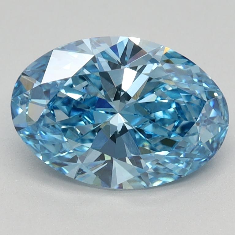 1.21 Ct. Fancy Vivid Blue Oval Lab Grown Diamond