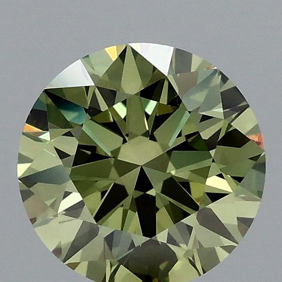 1.10 Ct. Fancy Vivid Green Round Lab Grown Diamond