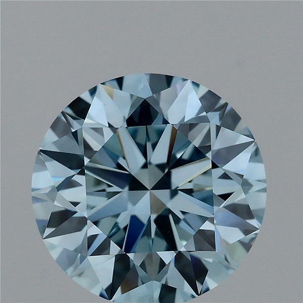 2.48 Ct. Fancy Vivid Blue Round Lab Grown Diamond