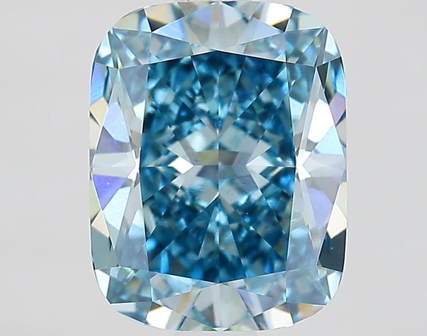 2.29 Ct. Fancy Intense Blue Cushion Lab Grown Diamond