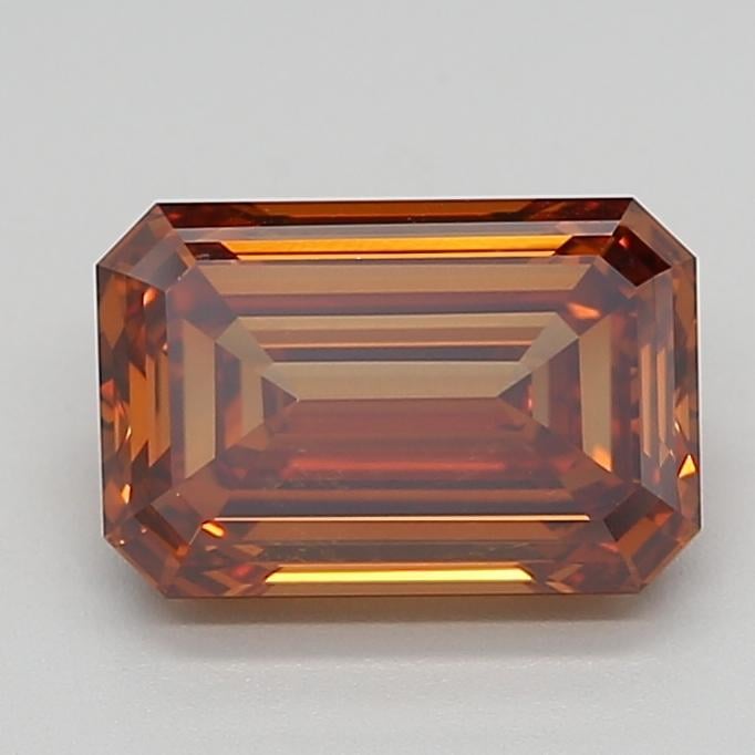 3.00 Ct. Fancy Deep  Orange Emerald Lab Grown Diamond