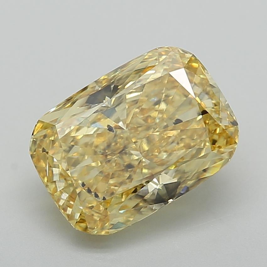 5.05 Ct. Fancy Intense  Yellow Cushion Lab Grown Diamond