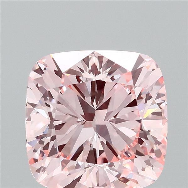 3.07 Ct. Fancy Intense Pink Cushion Lab Grown Diamond