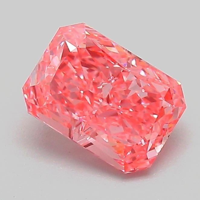 1.09 Ct. Fancy Vivid Pink Radiant Lab Grown Diamond