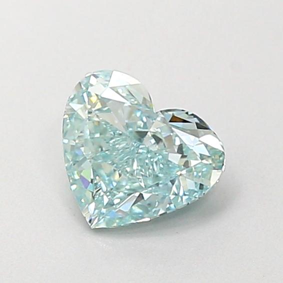 0.79 Ct. Fancy Intense  Green Heart Lab Grown Diamond