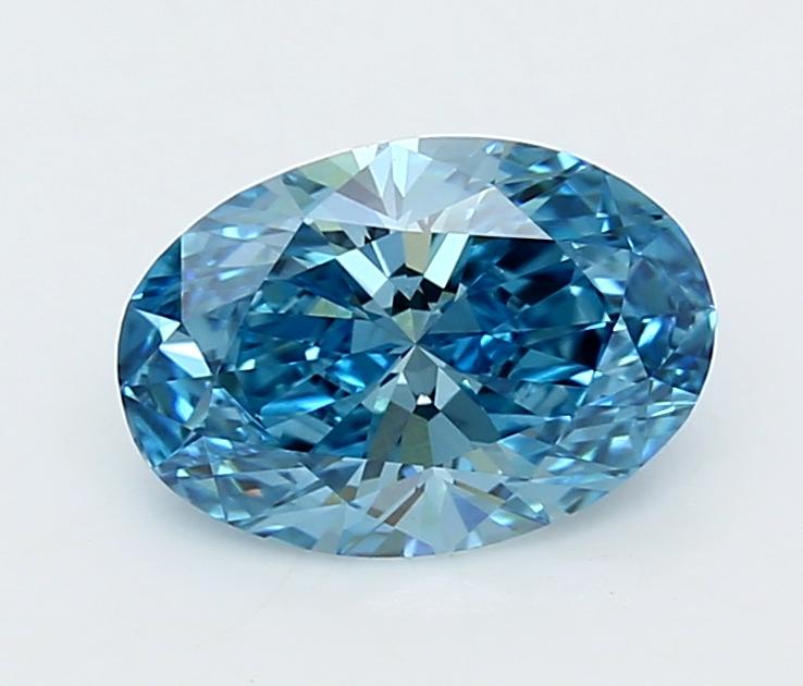 2.04 Ct. Fancy Vivid  Blue Oval Lab Grown Diamond
