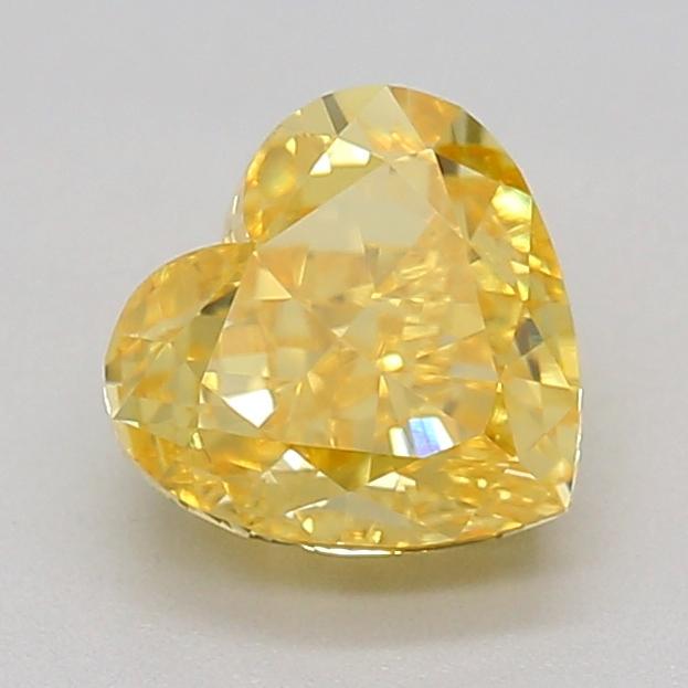 0.84 Ct. Fancy Vivid  Yellow Heart Lab Grown Diamond