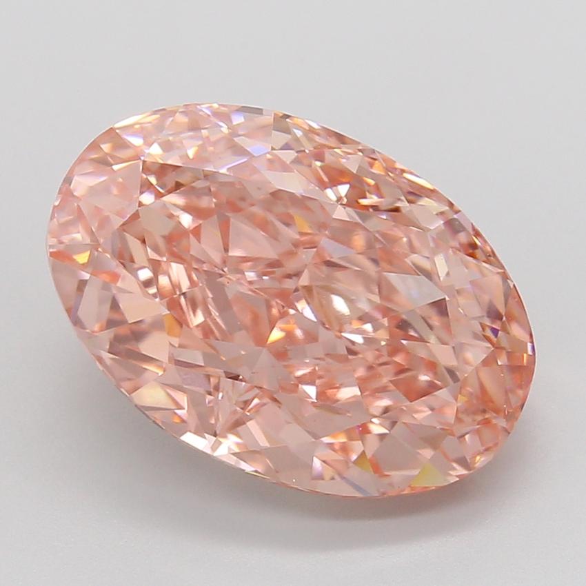 8.04 Ct. Fancy Vivid Pink Oval Lab Grown Diamond