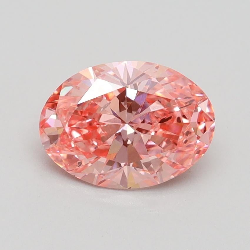 1.23 Ct. Fancy Vivid Pink Oval Lab Grown Diamond