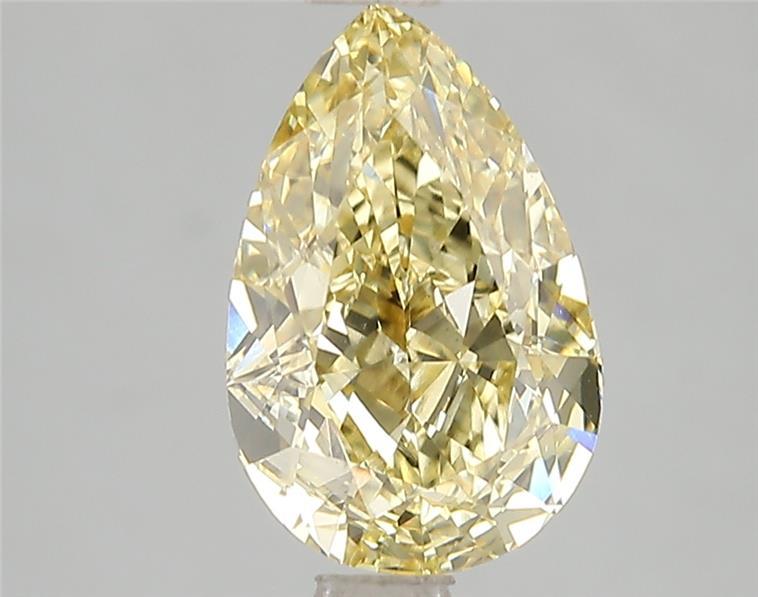 2.56 Ct. Fancy Vivid Yellow Pear Lab Grown Diamond