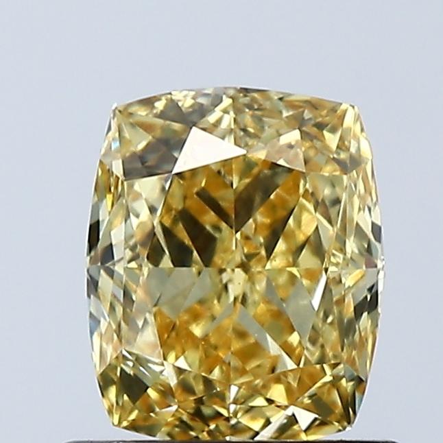 1.02 Ct. Fancy Intense Yellow Cushion Lab Grown Diamond