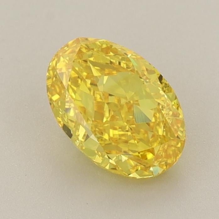 1.03 Ct. Fancy Vivid  Yellow Oval Lab Grown Diamond