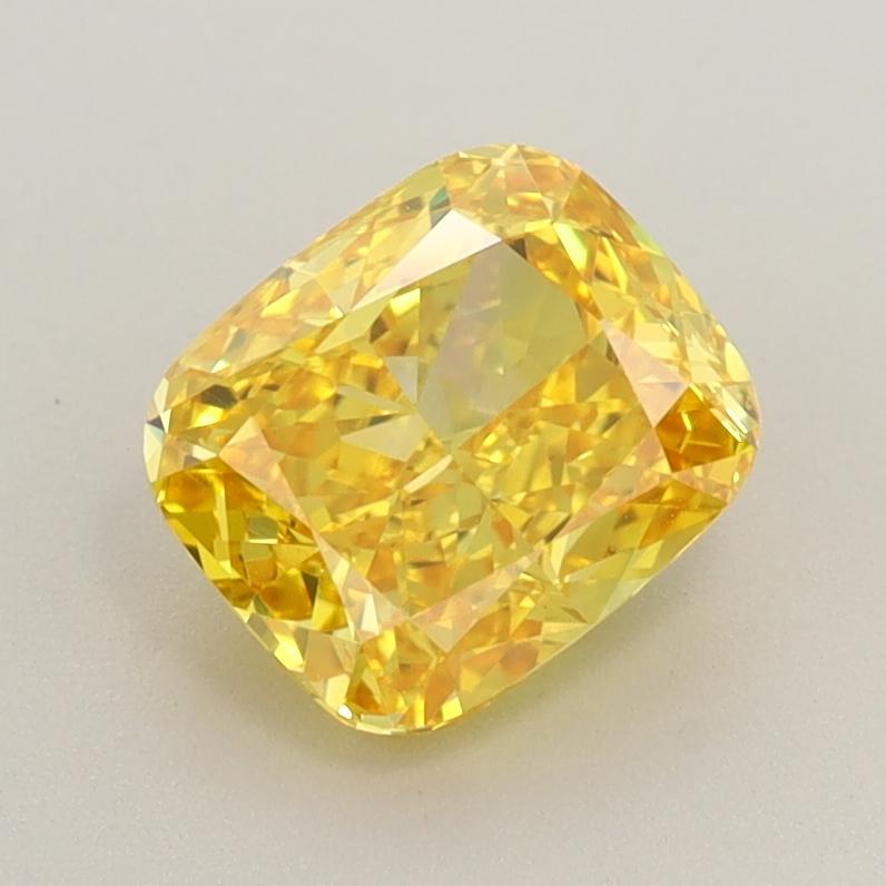 1.25 Ct. Fancy Vivid  Yellow Cushion Lab Grown Diamond