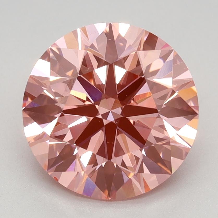 2.39 Ct. Fancy Vivid Pink Round Lab Grown Diamond
