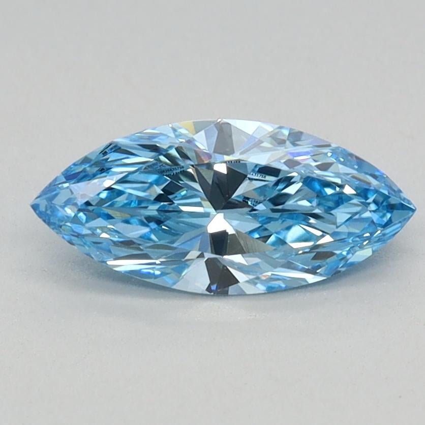 0.55 Ct. Fancy Vivid Blue Marquise Lab Grown Diamond
