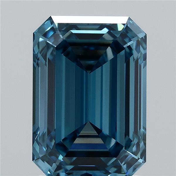 2.15 Ct. Fancy Vivid Blue Emerald Lab Grown Diamond