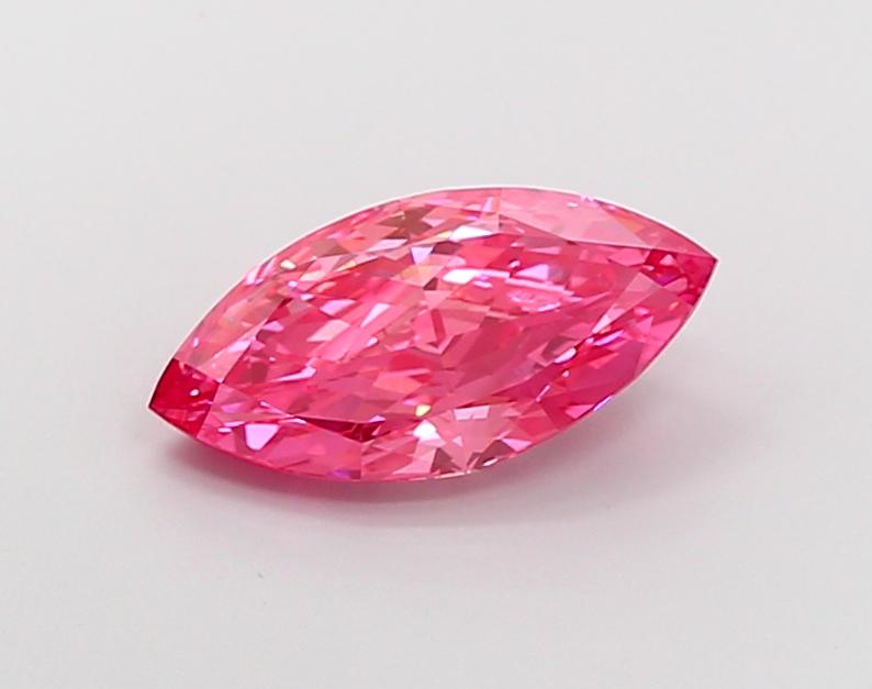 3.03 Ct. Fancy Vivid Pink Marquise Lab Grown Diamond