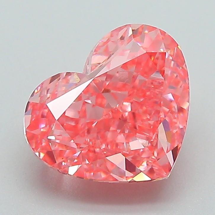 2.44 Ct. Fancy Vivid Pink Heart Lab Grown Diamond
