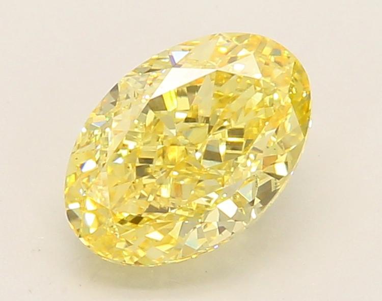 1.85 Ct. Fancy Vivid Yellow Oval Lab Grown Diamond